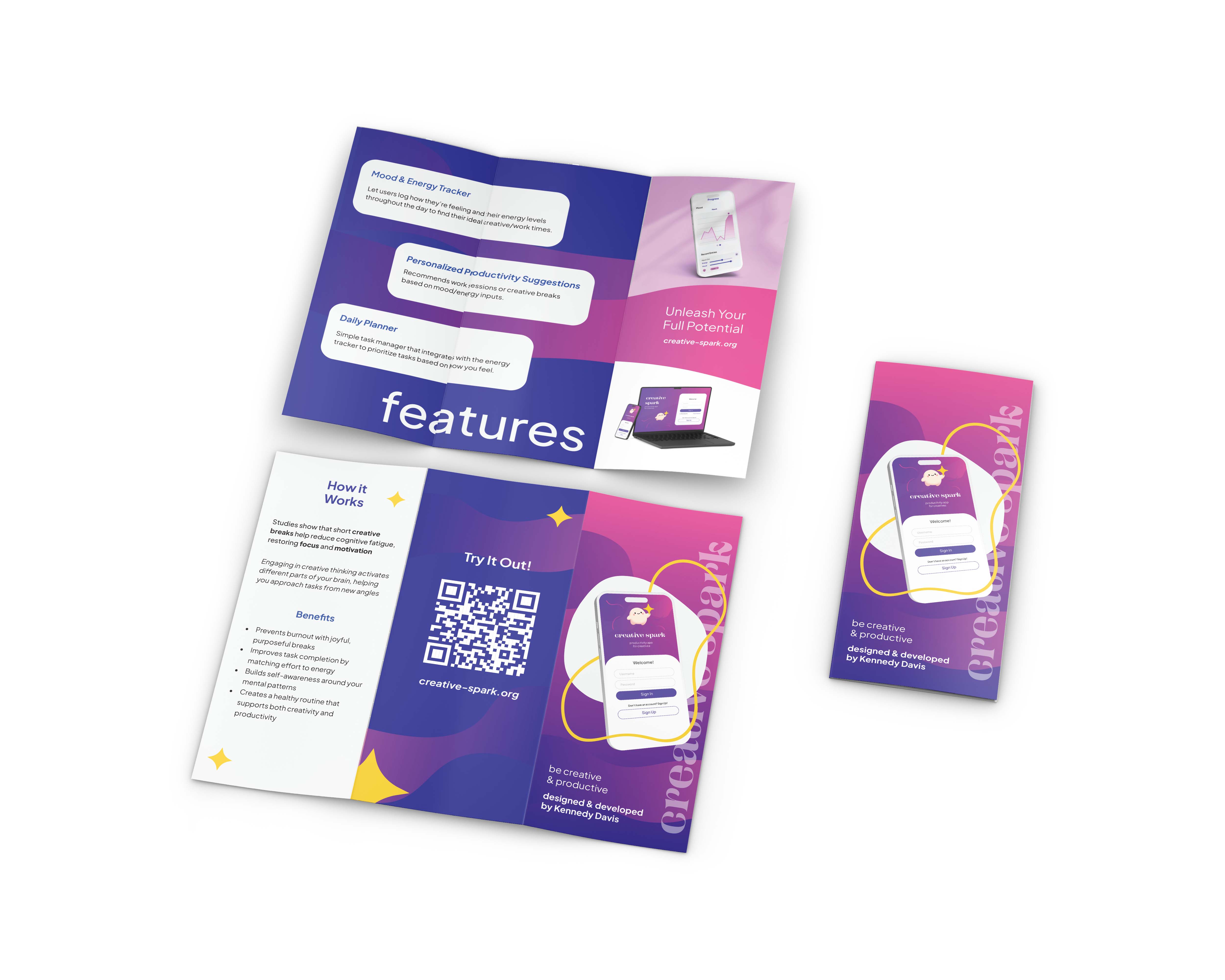 Creative Spark brochure mockup