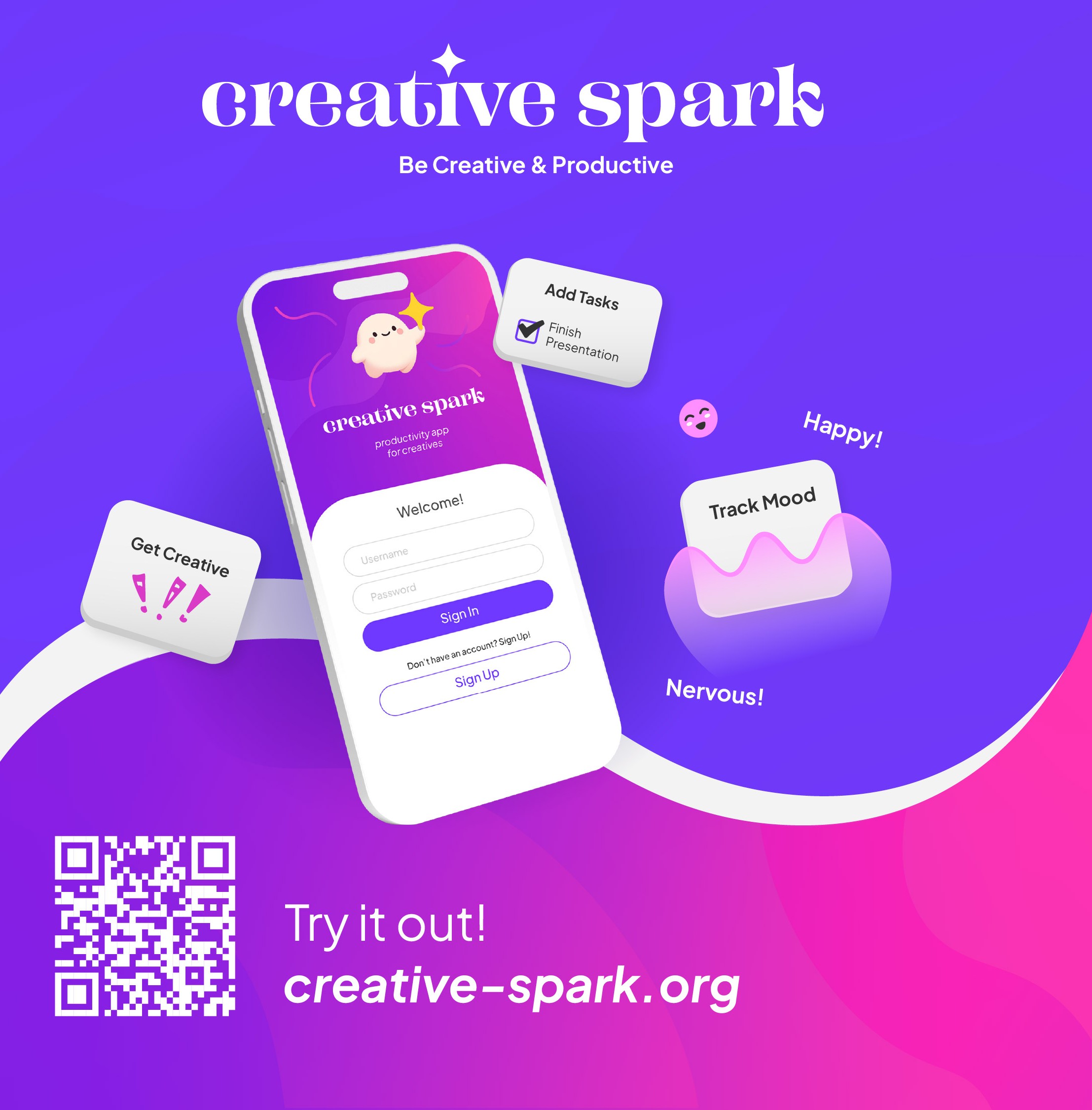 Creative Spark website mockup