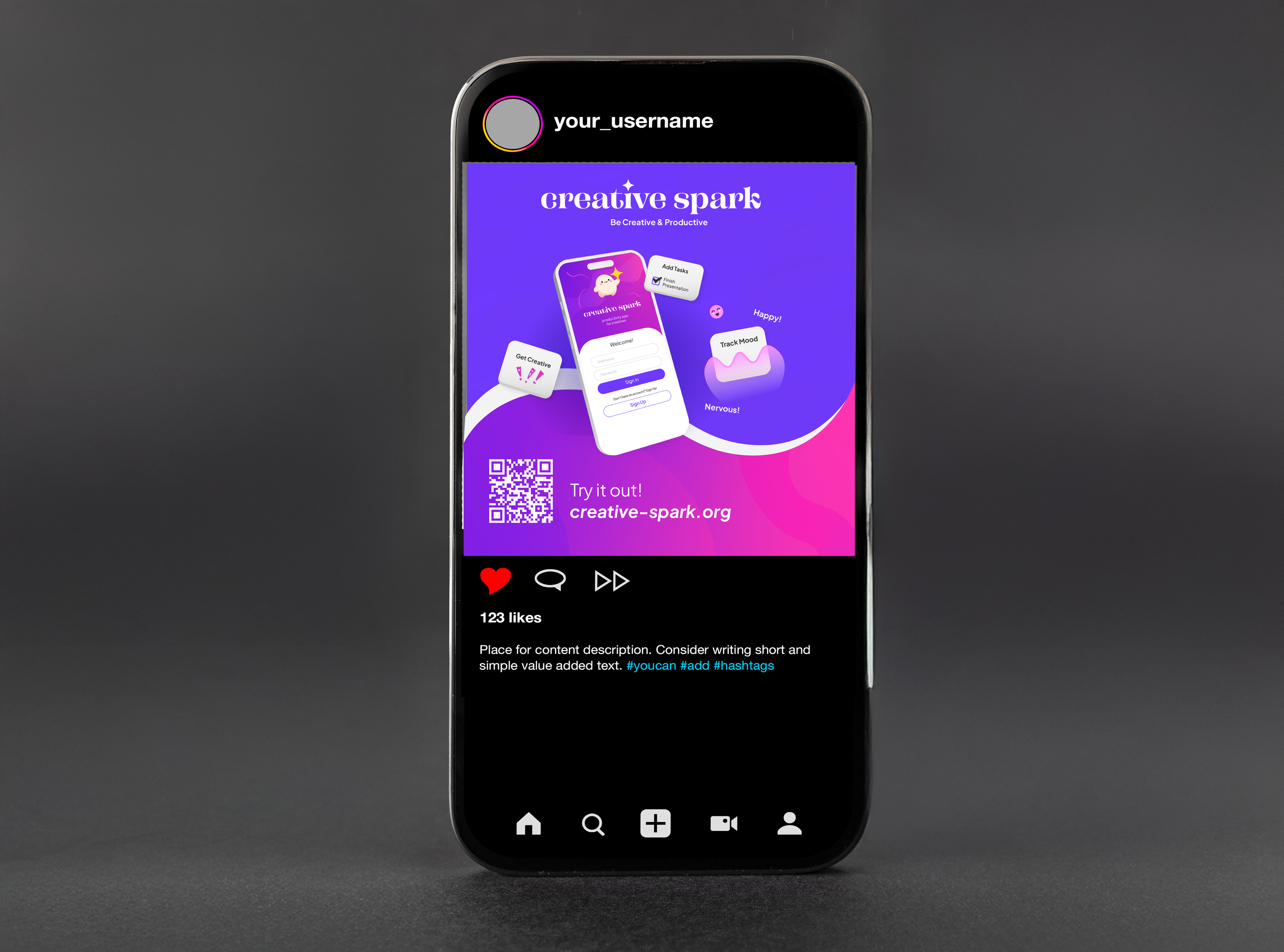 Creative Spark social media graphics