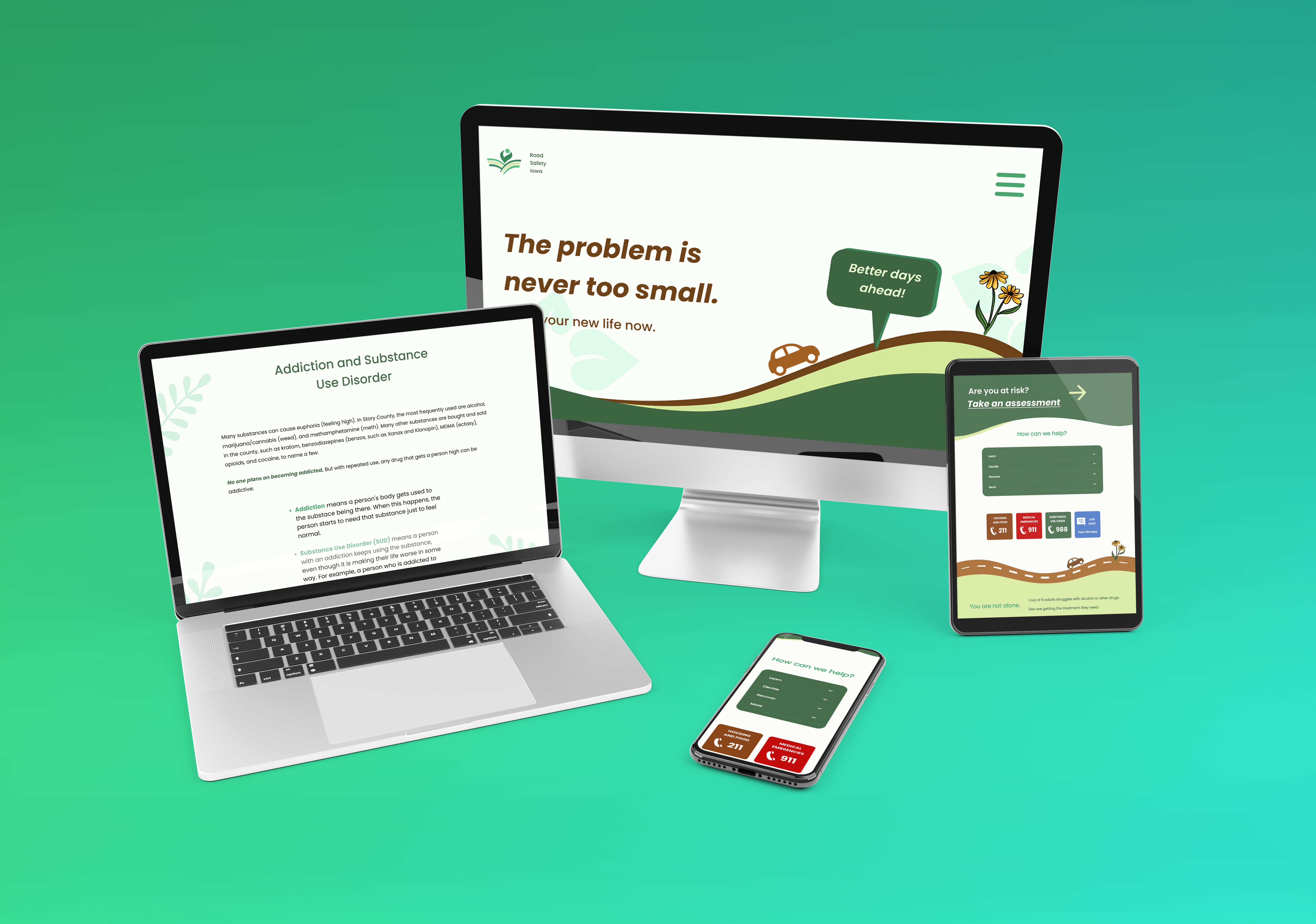 Road Safety Iowa website mockup